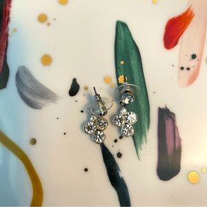 3 for $12 Delicate white gem earrings